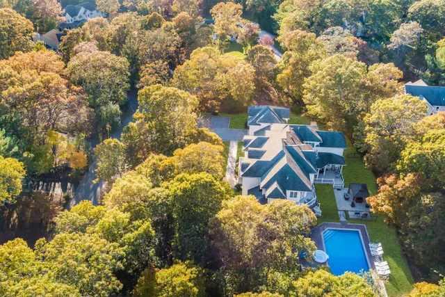 a aerial view of a house