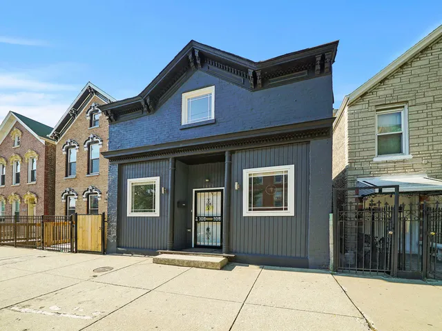 a front view of a house