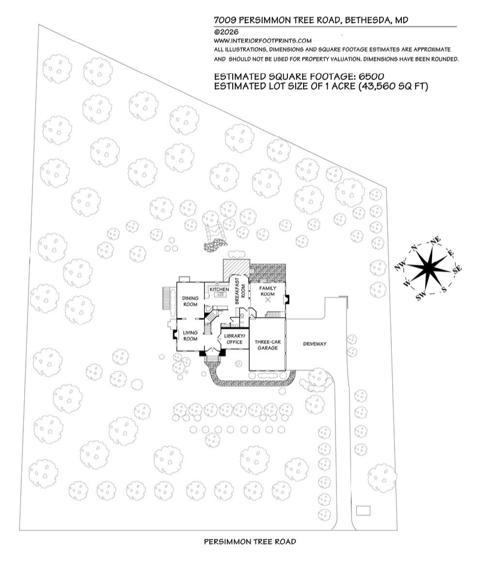 7009 Persimmon Tree Road Bethesda, MD 20817 - Photo 61 of 63 Site Plan - One Acre Lot