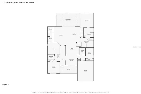 $824,500 | 13785 TOMARO Street, Venice, FL 34293