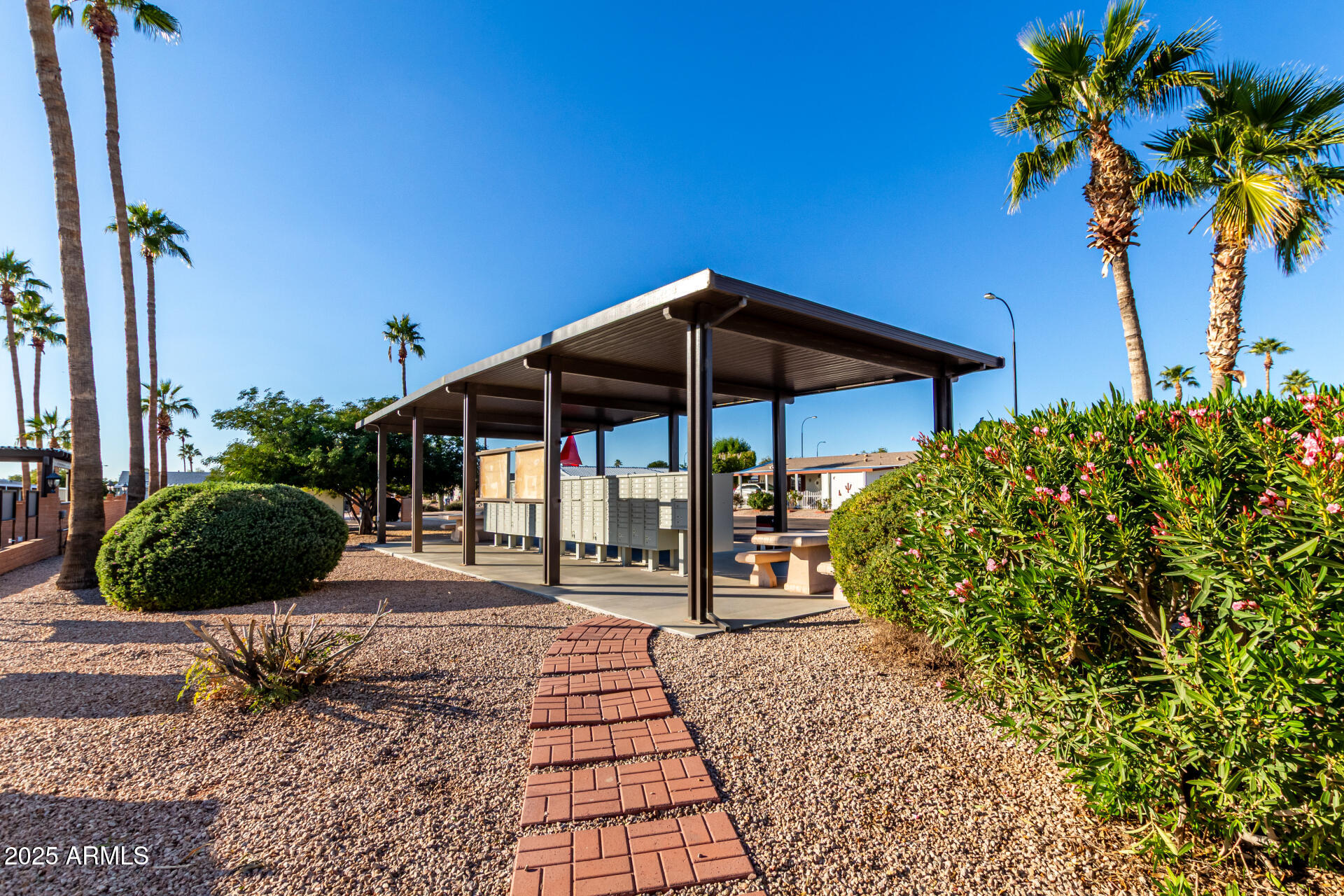 2400 East Baseline Avenue, Unit 148 Apache Junction, AZ 85119 - Photo 40 of 42 a view of a garden with a patio