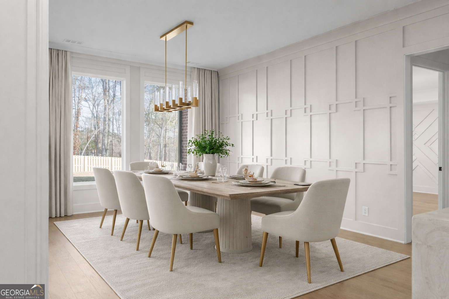 407 Thunder Road Buford, GA 30518 - Photo 6 of 133 a view of a dining room with furniture and window