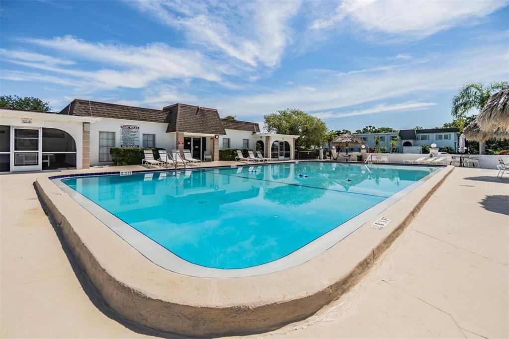 233 South McMullen Booth Road, Unit 43 Clearwater, FL 33759 - Photo 13 of 23 a view of a swimming pool with a lounge chair