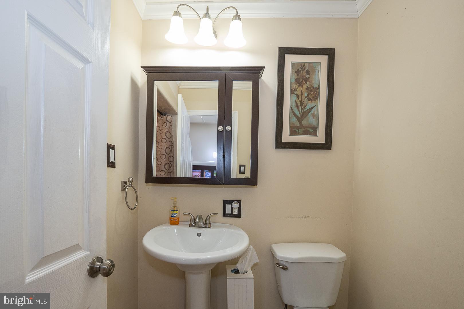 22 Delmont Road Newtown Square, PA 19073 - Photo 18 of 35 a bathroom with a toilet sink and mirror