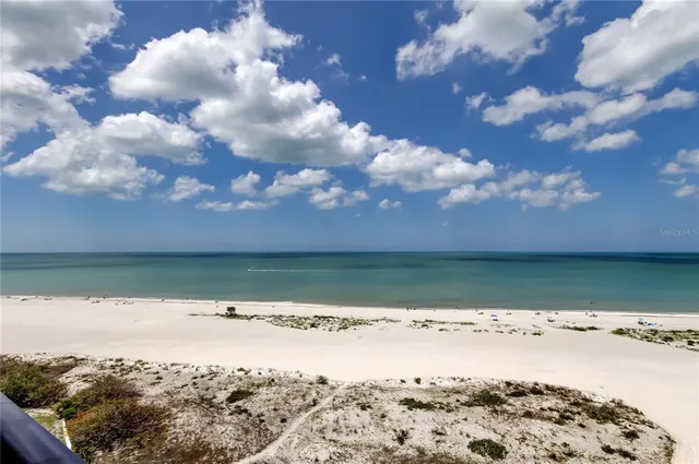 a view of yard and ocean