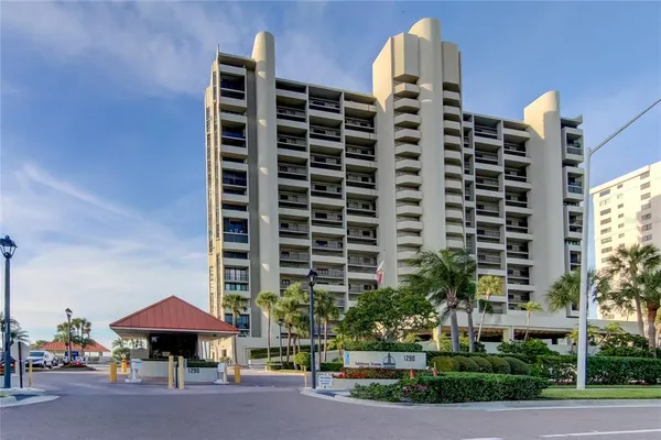a front view of a building