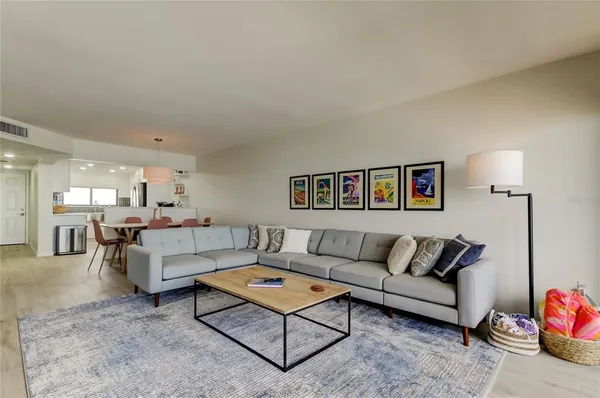 a living room with furniture and a couch
