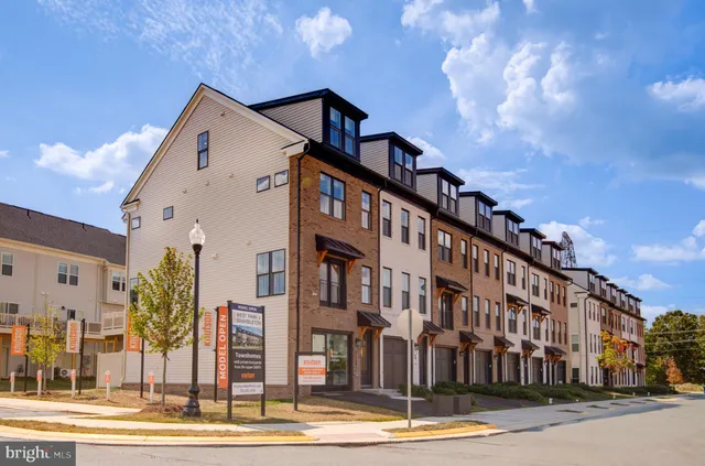 a front view of a building with street view