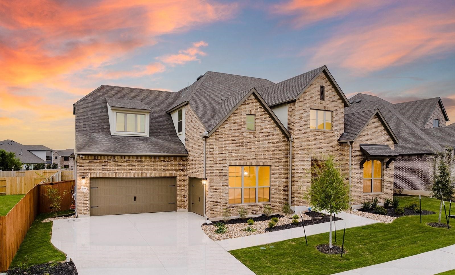 a front view of a house with entertaining space