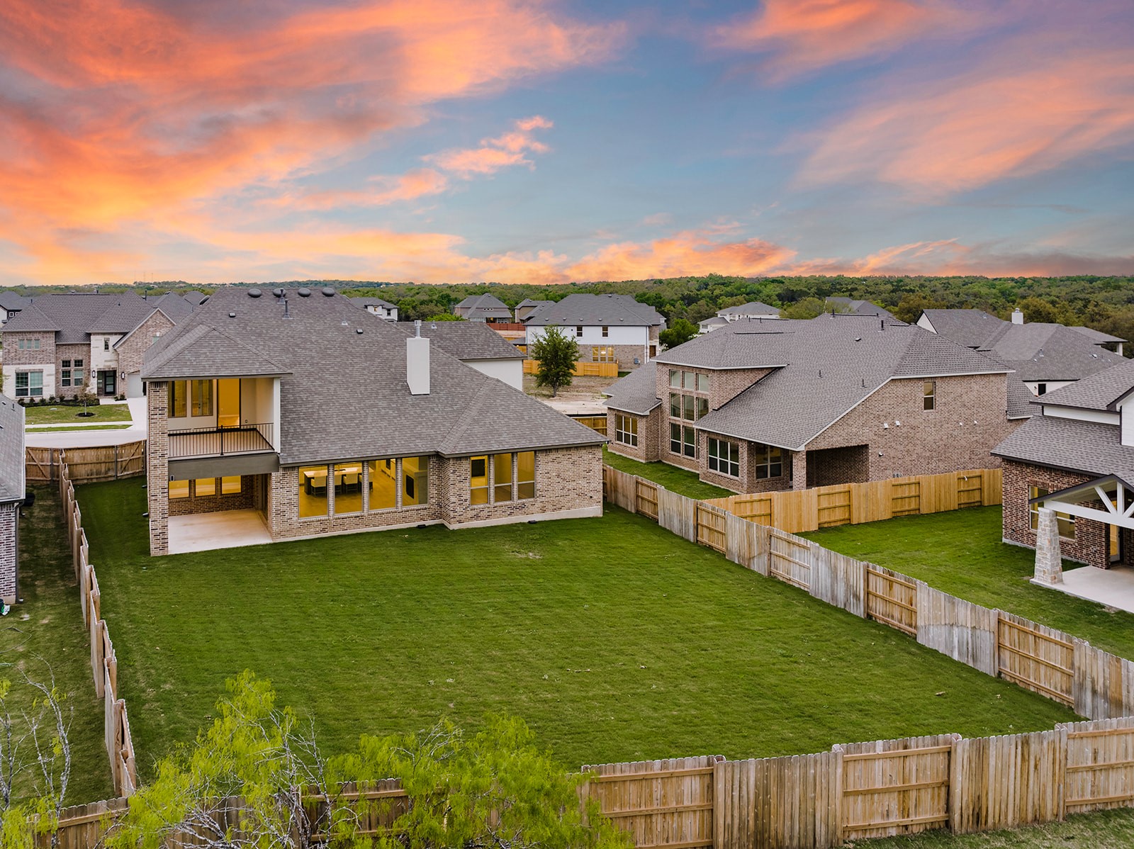 105 Bull Rdg Trail Georgetown, TX 78628 - Photo 33 of 36 a view of a city with lawn chairs and large trees