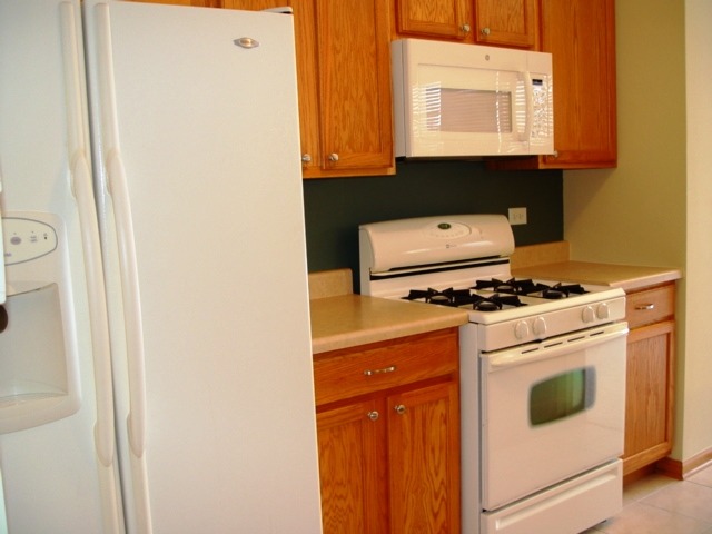 24136 Walnut Circle Plainfield, IL 60585 - Photo 8 of 17 a kitchen with a stove and a microwave