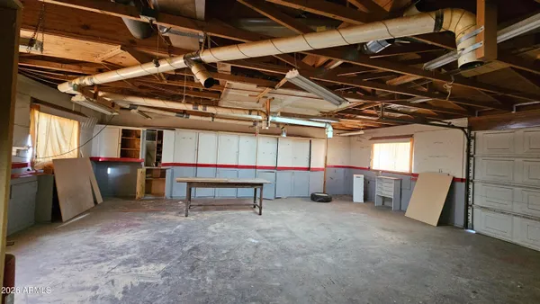 a view of storage and utility room with racks