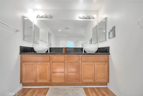 a view of a big room with windows