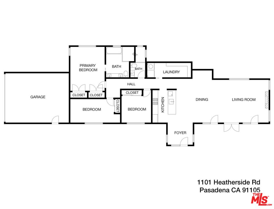 1101 Heatherside Road Pasadena, CA 91105 - Photo 44 of 44 a picture of a floor plan