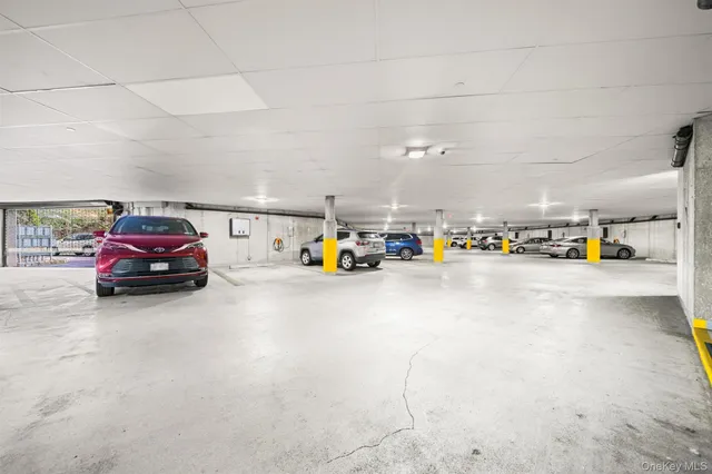 a view of a water with a building in the background