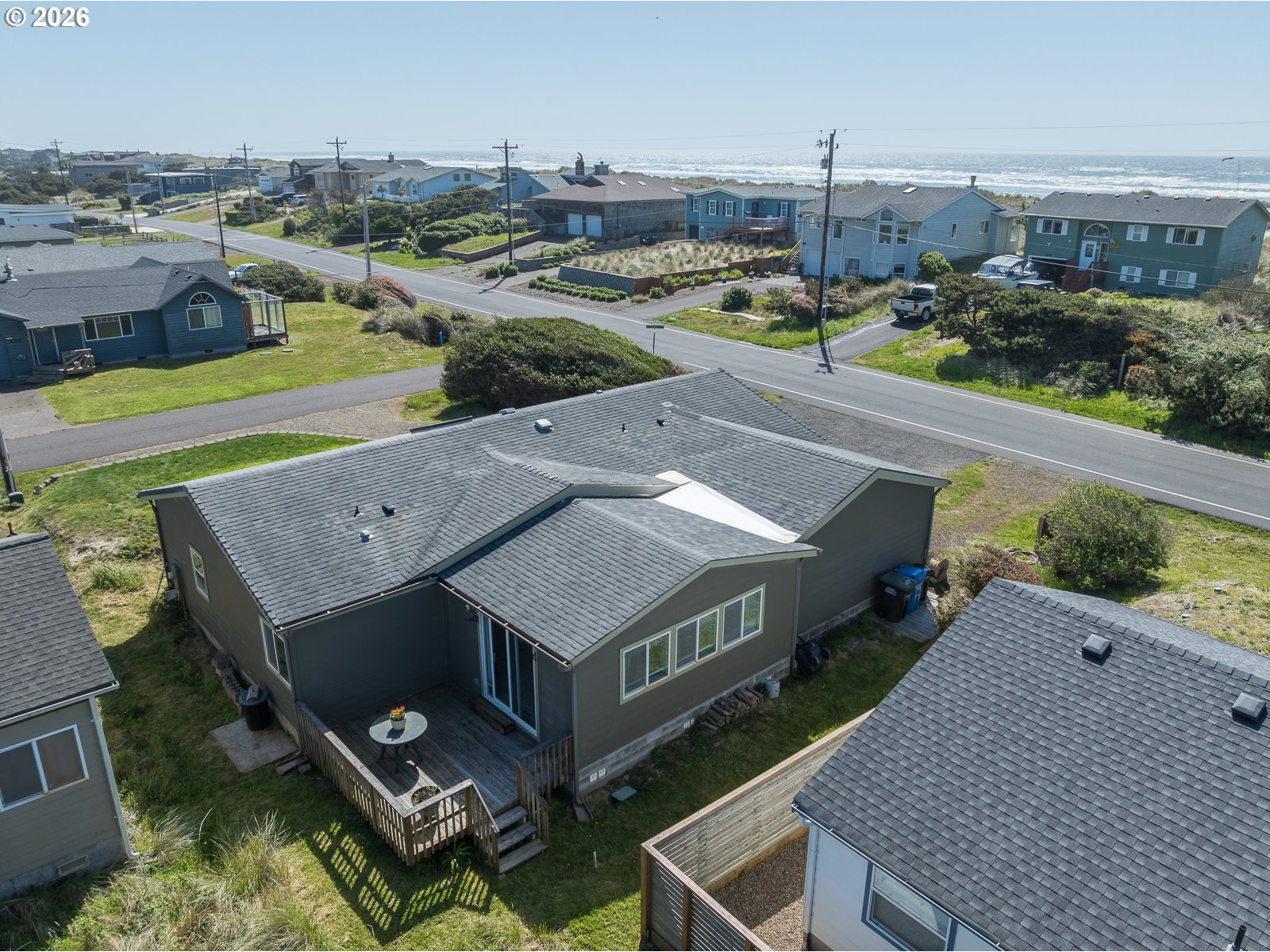 2018 Northwest Oceanic Loop Waldport, OR 97394 - Photo 31 of 35 an aerial view of a house with a garden