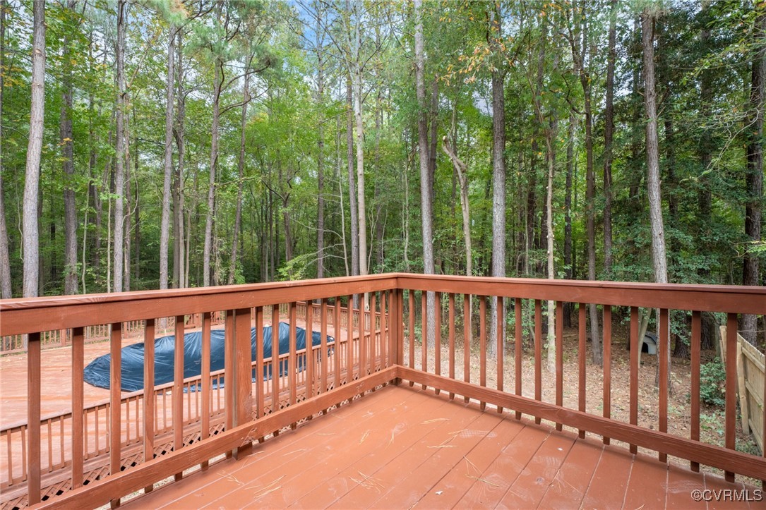 7201 Courthouse Road Chesterfield, VA 23832 - Photo 25 of 41 a view of a wooden deck and trees