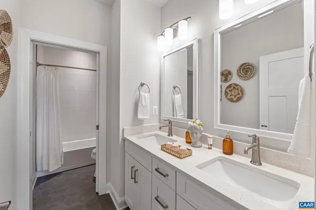 a close up of a bathtub curtain