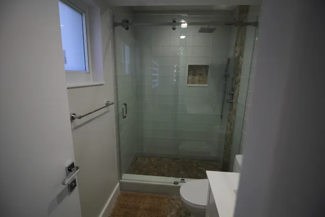 a view of a lake with outdoor space