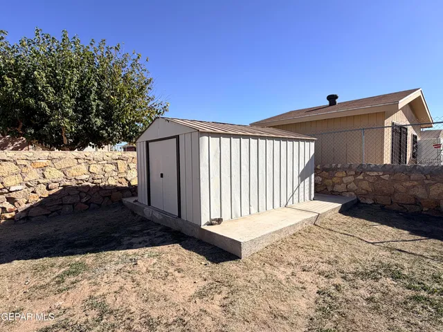 a backyard of a house