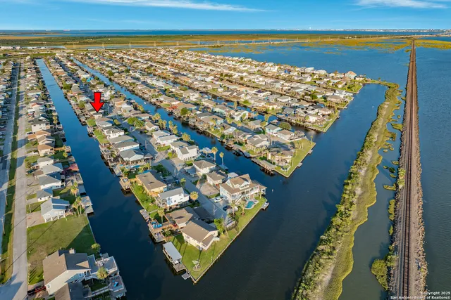 a view of an ocean and a city