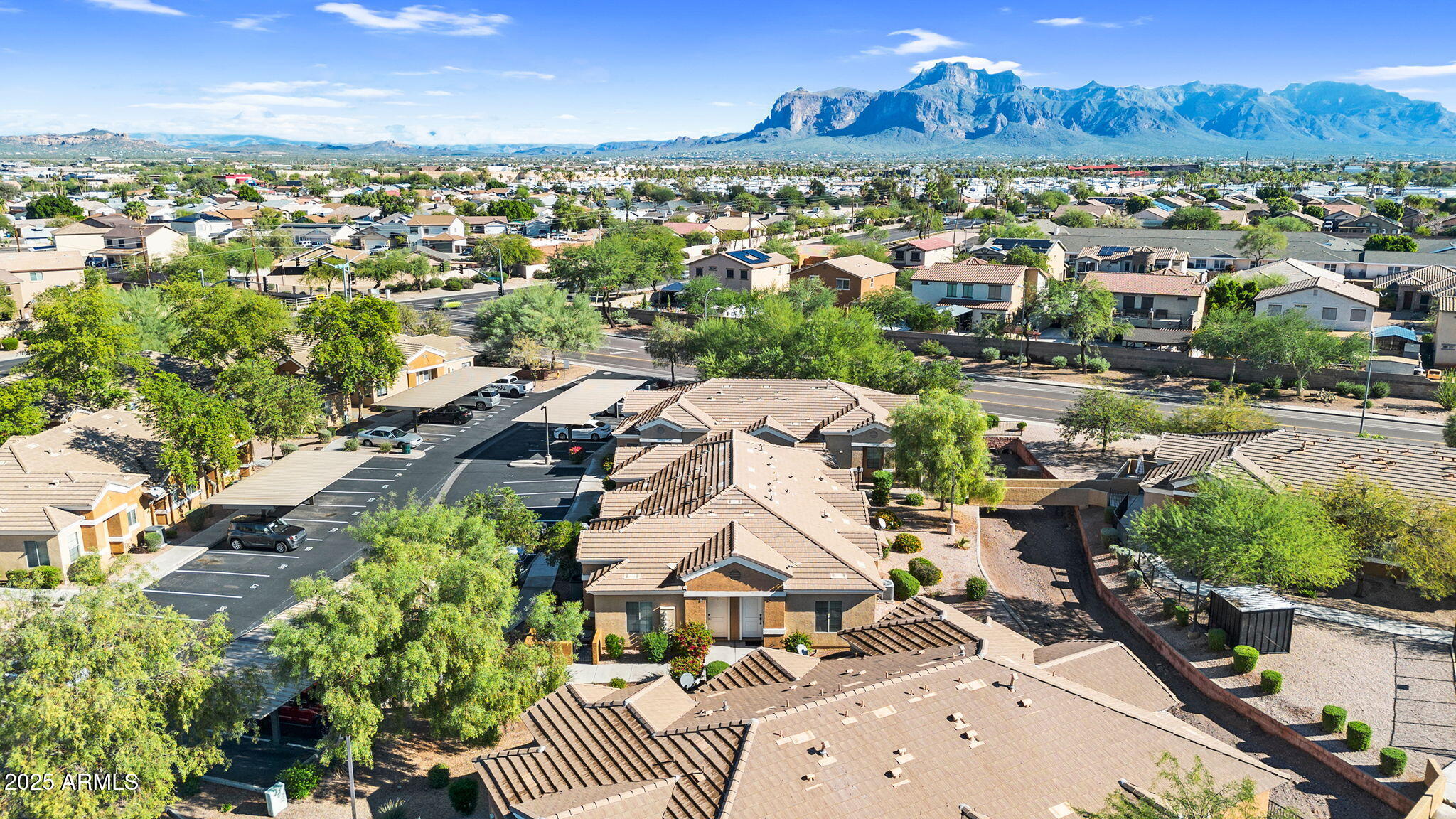 854 South San Marcos Drive, Unit 7C Apache Junction, AZ 85120 - Photo 29 of 48 an aerial view of a house with a outdoor space
