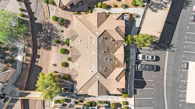 an aerial view of a city