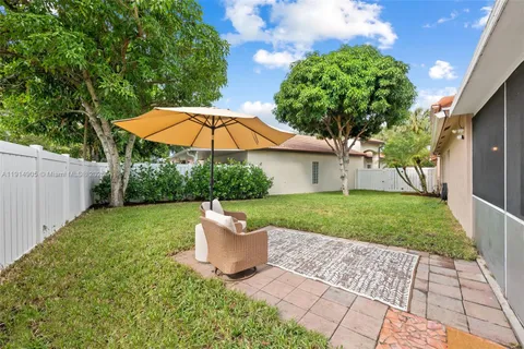 a house view with a garden space
