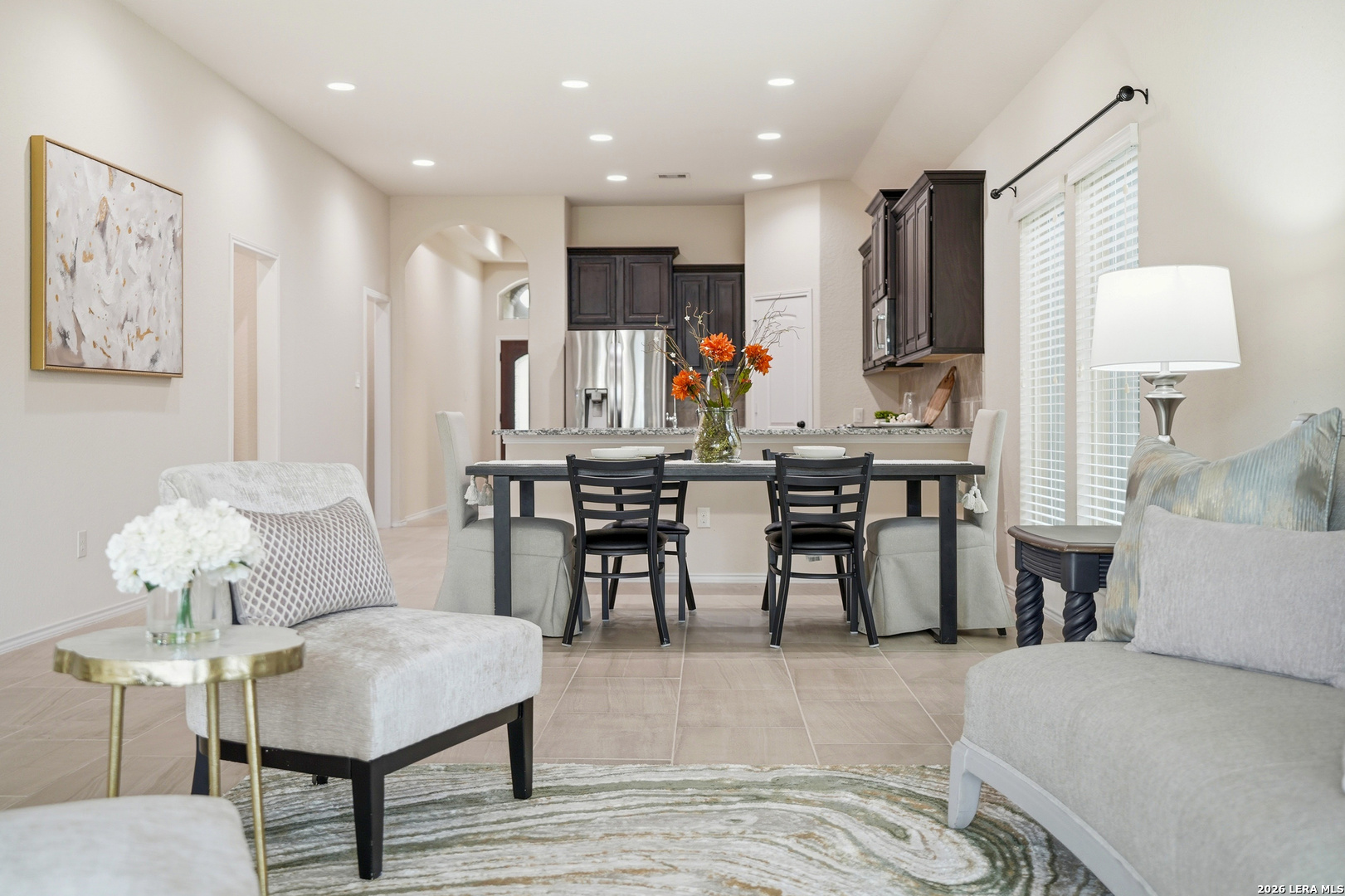 2129 Range Road Seguin, TX 78155 - Photo 33 of 41 a living room with furniture kitchen view and a wooden floor
