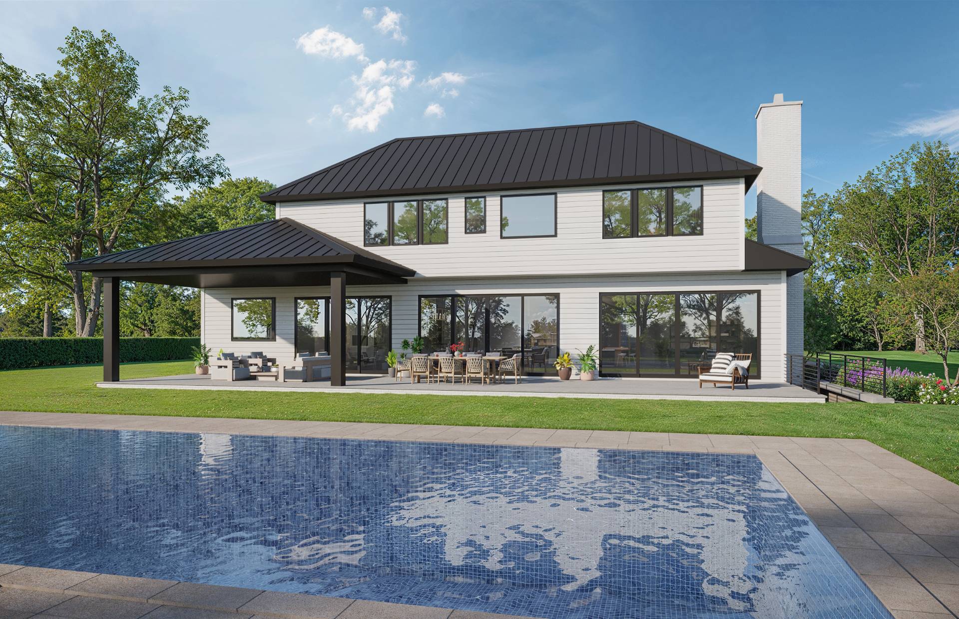 19 Davis Drive Montauk, NY 11954 - Photo 3 of 7 a front view of a house with a yard and patio