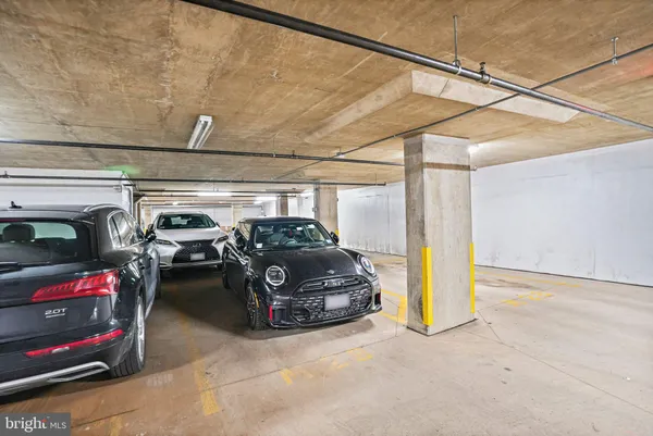 a car parked in garage