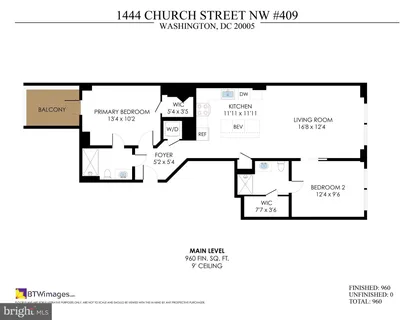 $899,000 | 1444 Church Street Northwest, Unit 409, Washington, DC 20005