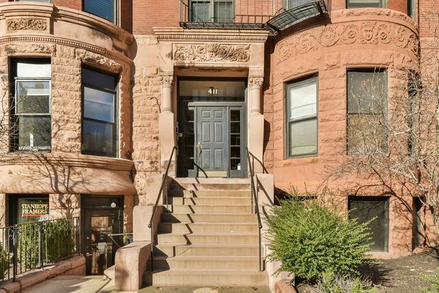 front door of residential houses with stairs