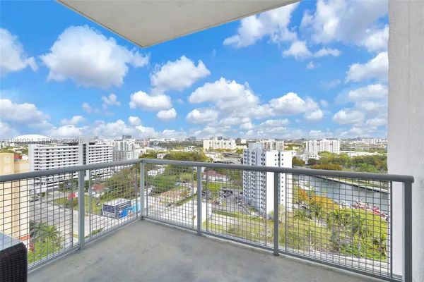 a view of city from balcony
