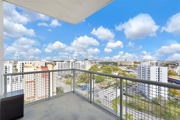 a view of city from balcony