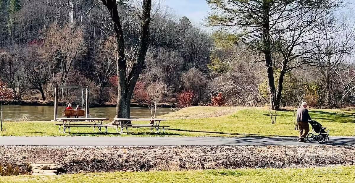 1057 Riverside Drive Asheville, NC 28804 - Photo 39 of 42 a view of a playground with trees