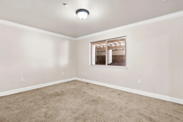 an empty room with an entryway