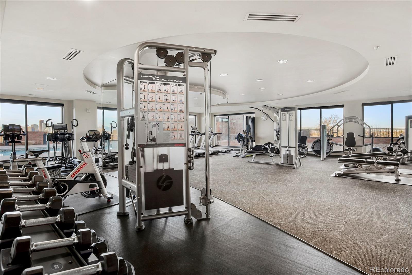 1650 Fillmore Street, Unit 1107 Denver, CO 80206 - Photo 42 of 49 a view of a room with gym equipment