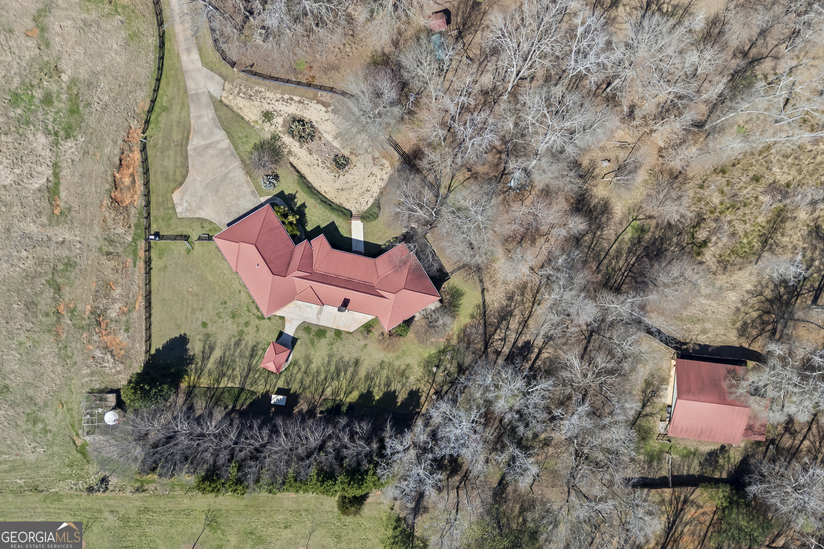2223 Salem Road Watkinsville, GA 30677 - Photo 93 of 94 an aerial view of a house with a yard and a large tree
