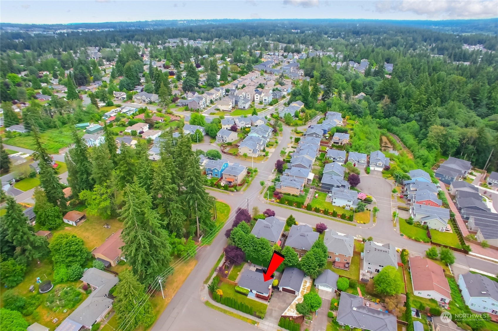 31 213th Street Southwest Bothell, WA 98021 - Photo 37 of 40 an aerial view of residential house with outdoor space and trees