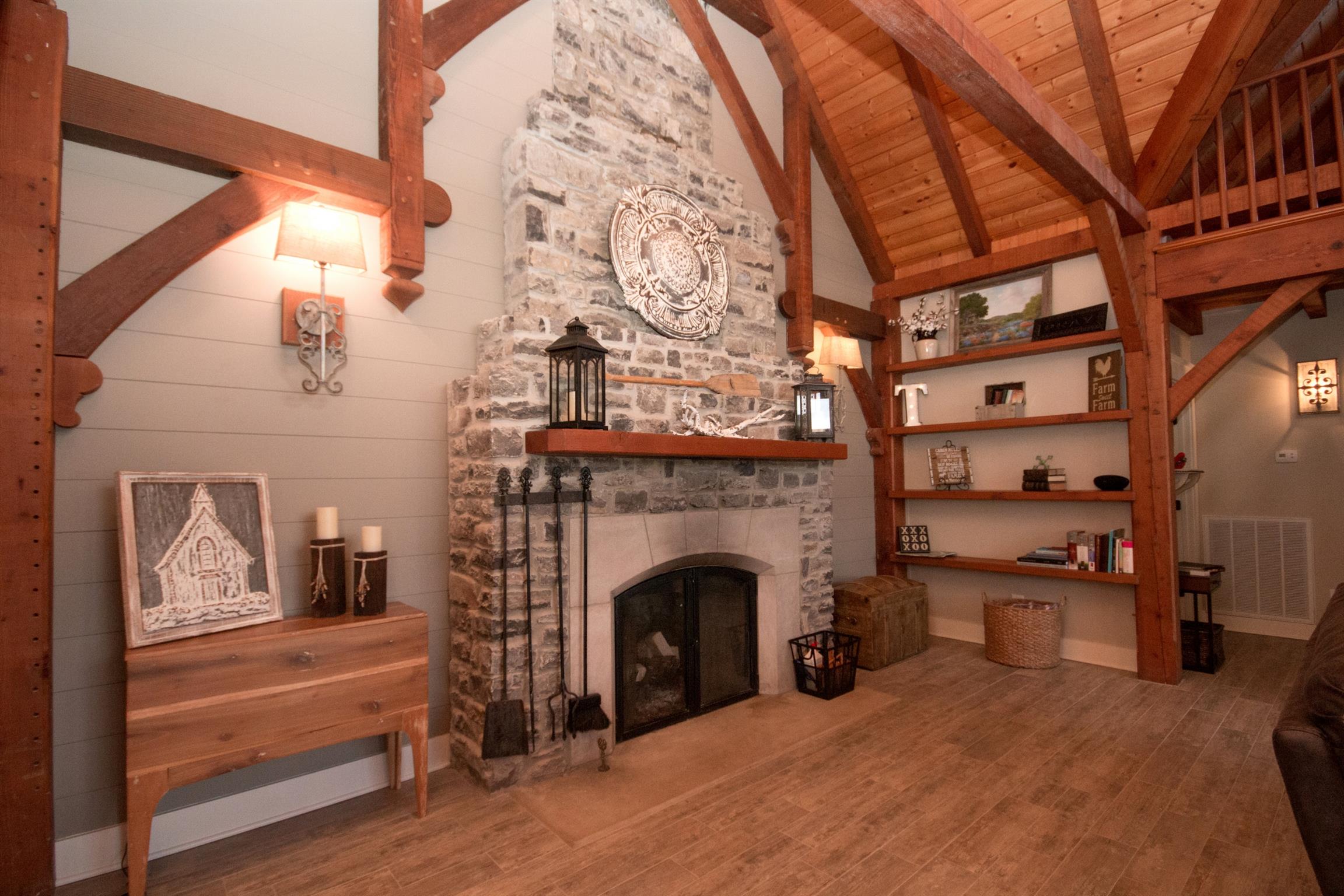 6318 Cairo Bend Road Lebanon, TN 37087 - Photo 6 of 29 Beautiful Full Wall Fireplace for Warmth in the Living Room.