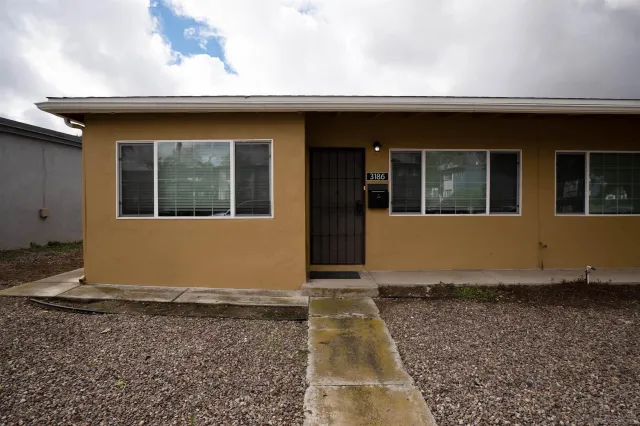 a front view of a house