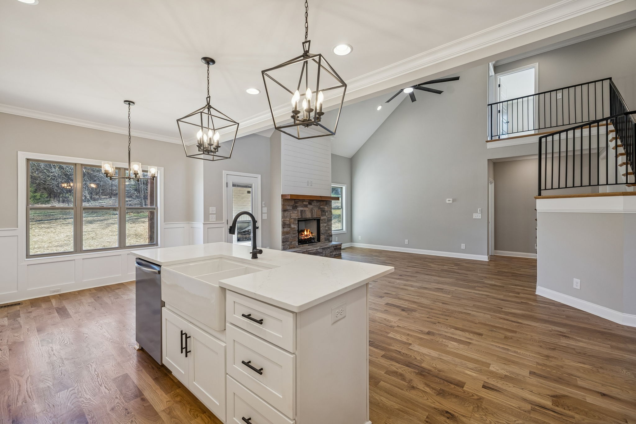 13781 Cainsville Road Lebanon, TN 37090 - Photo 19 of 72 a view of a center island wooden floor and a chandelier