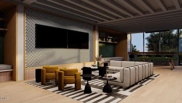 a outdoor living space with furniture