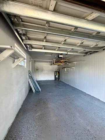 a view of a garage