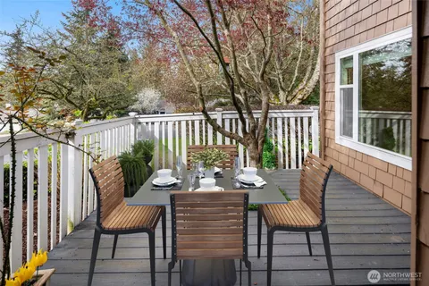 a view of a two chairs in the deck