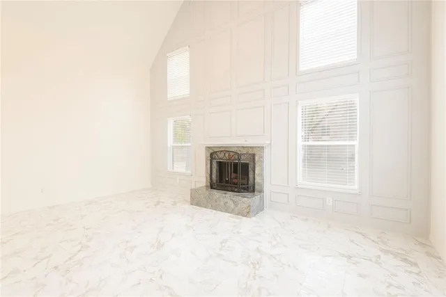 a view of a livingroom with a fireplace