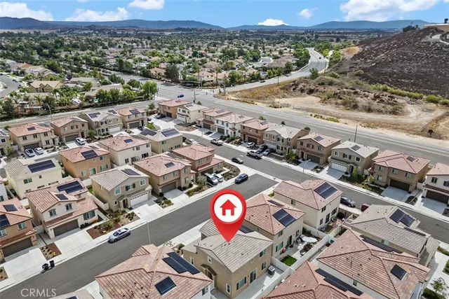 an aerial view of a city