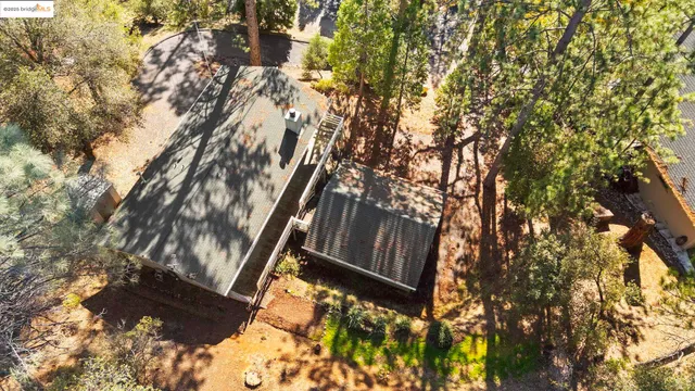 a view of a city with mountains in the background