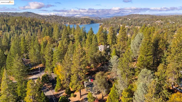 a view of lake and mountain